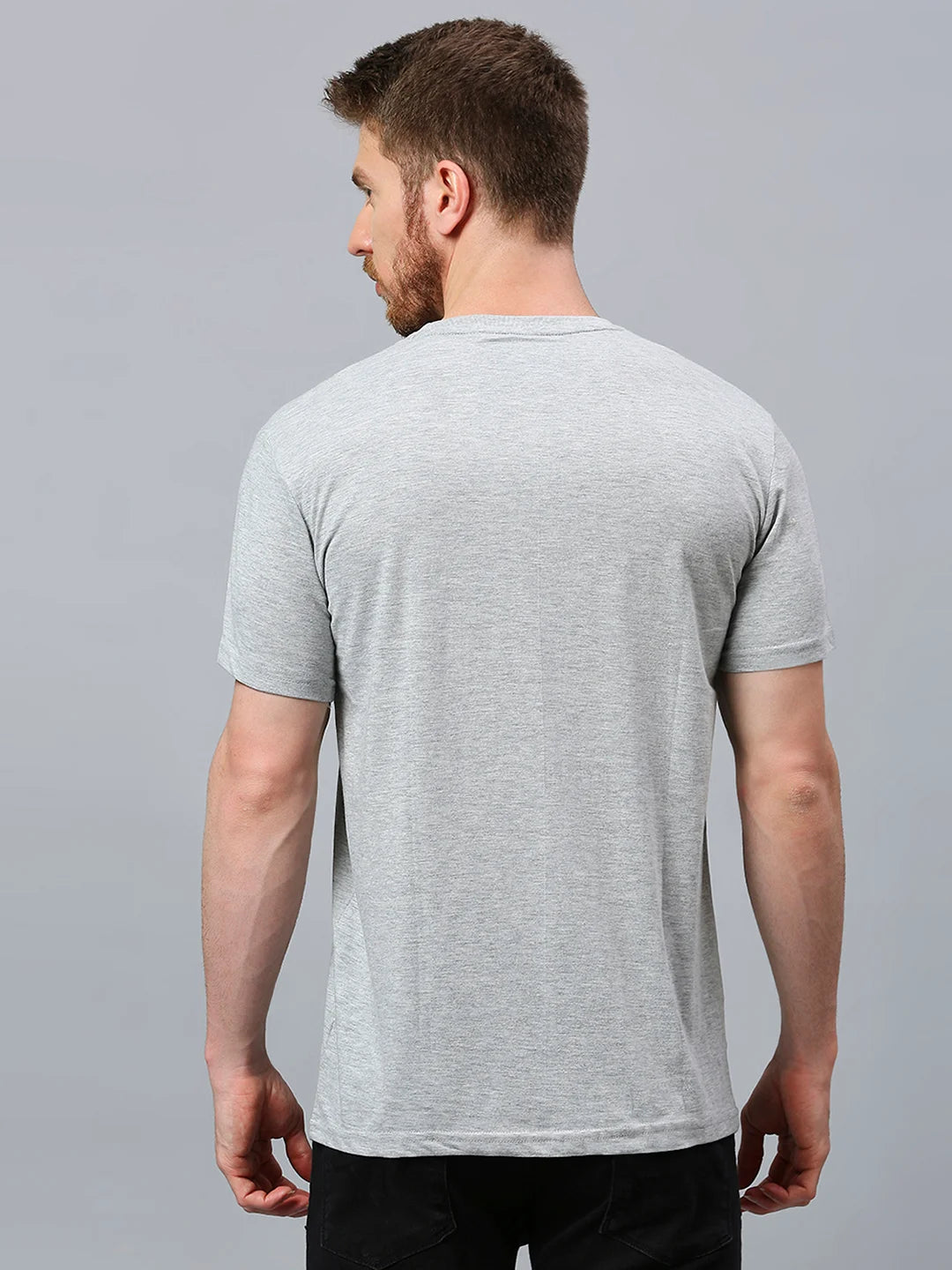 Grey Melange Regular Fit H/S T-SHIRT