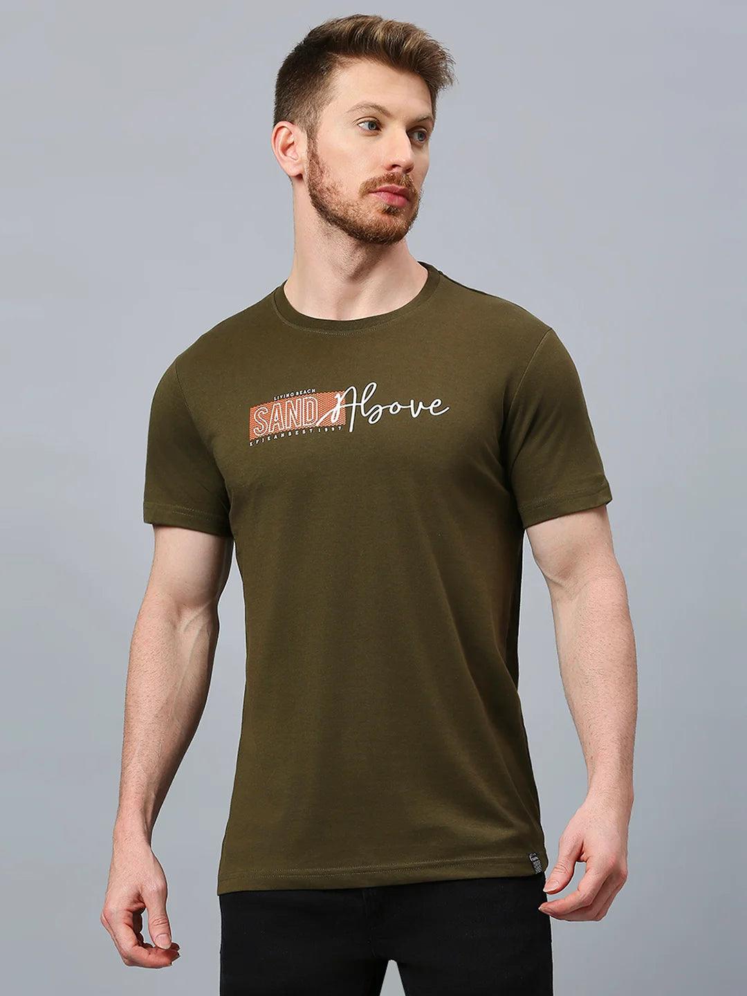 Olive Printed T-Shirt
