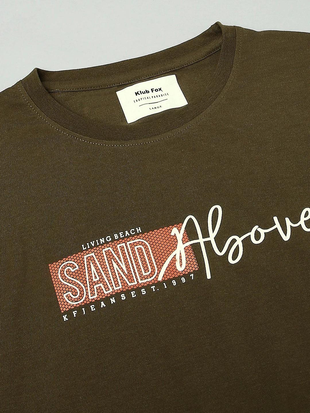 Olive Printed T-Shirt