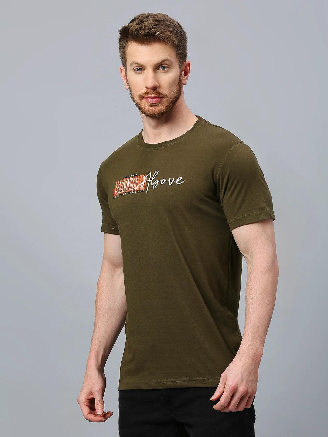 Olive Printed T-Shirt