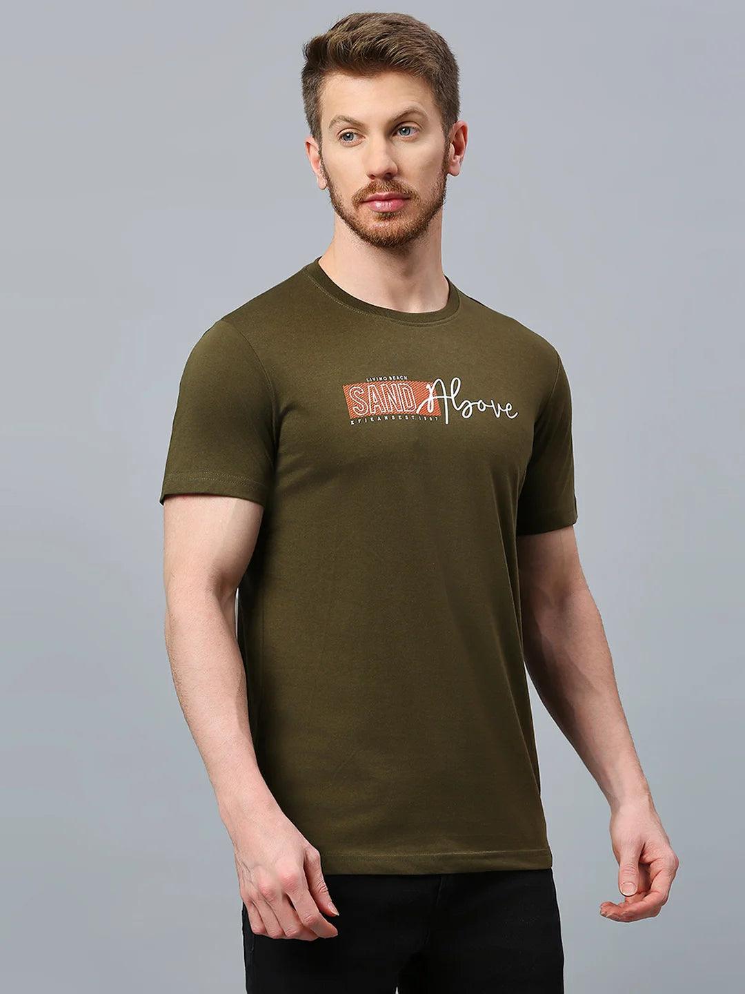 Olive Printed T-Shirt