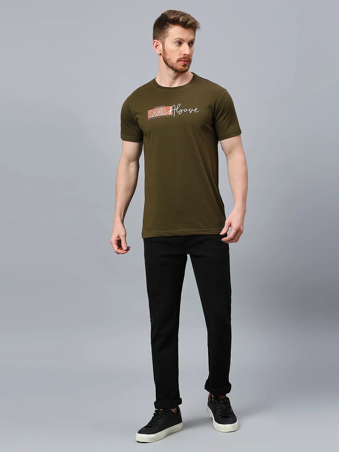 Olive Regular Fit H/S T-SHIRT