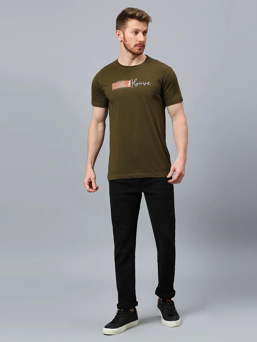 Olive Printed T-Shirt