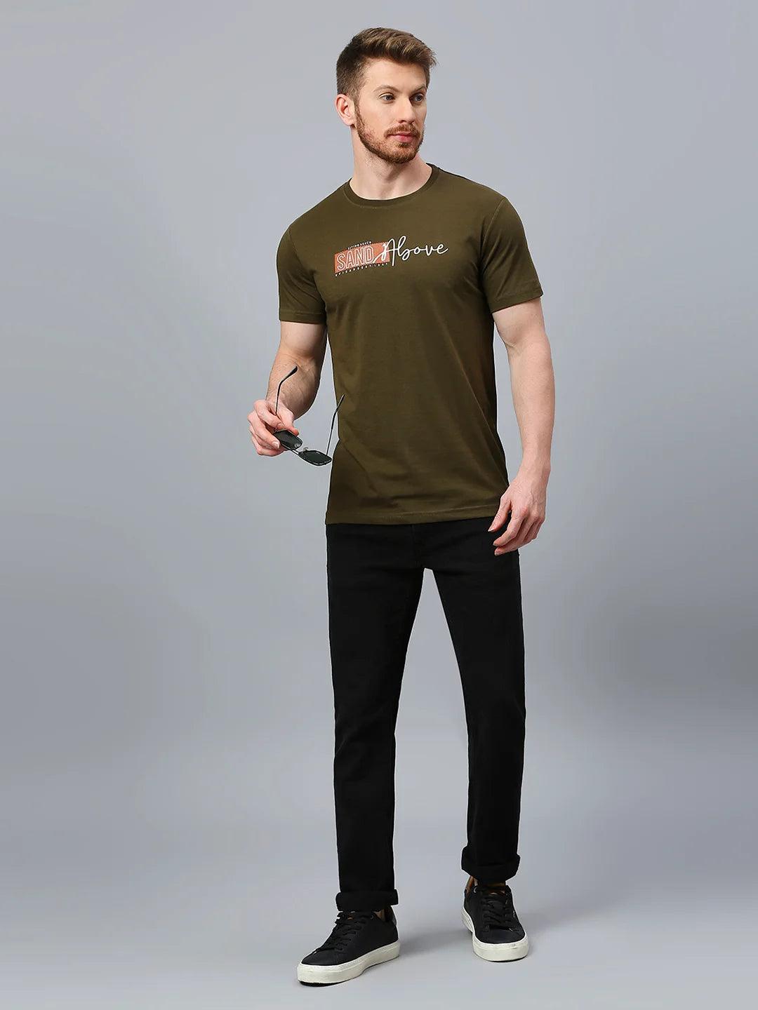 Olive Printed T-Shirt