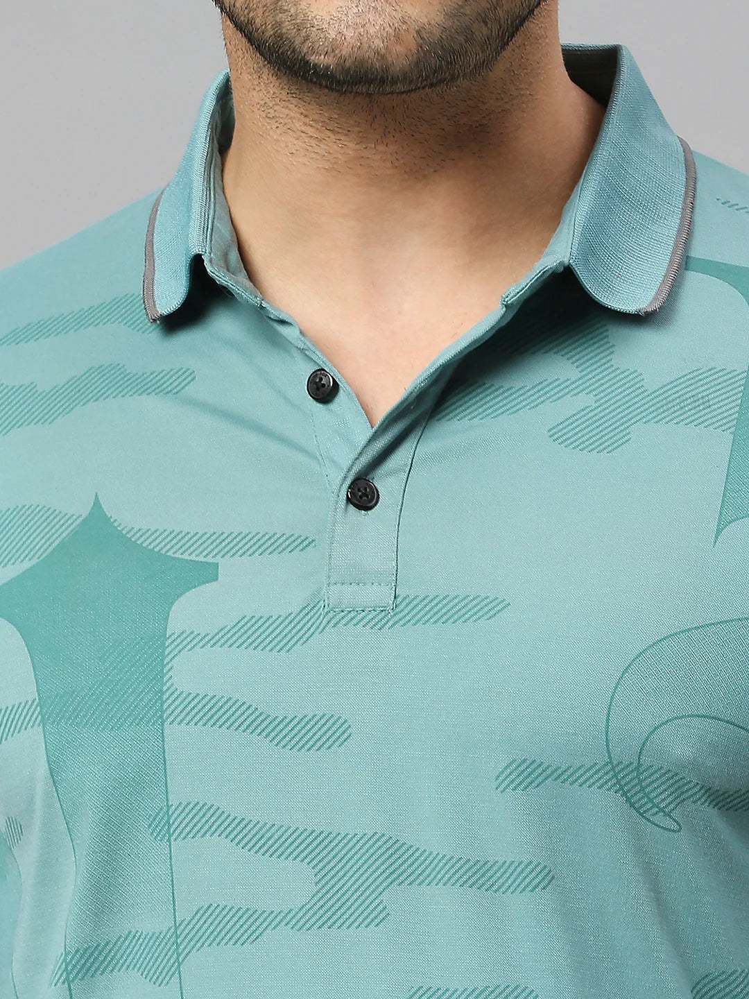 Sea Green Regular Fit H/S T-Shirt