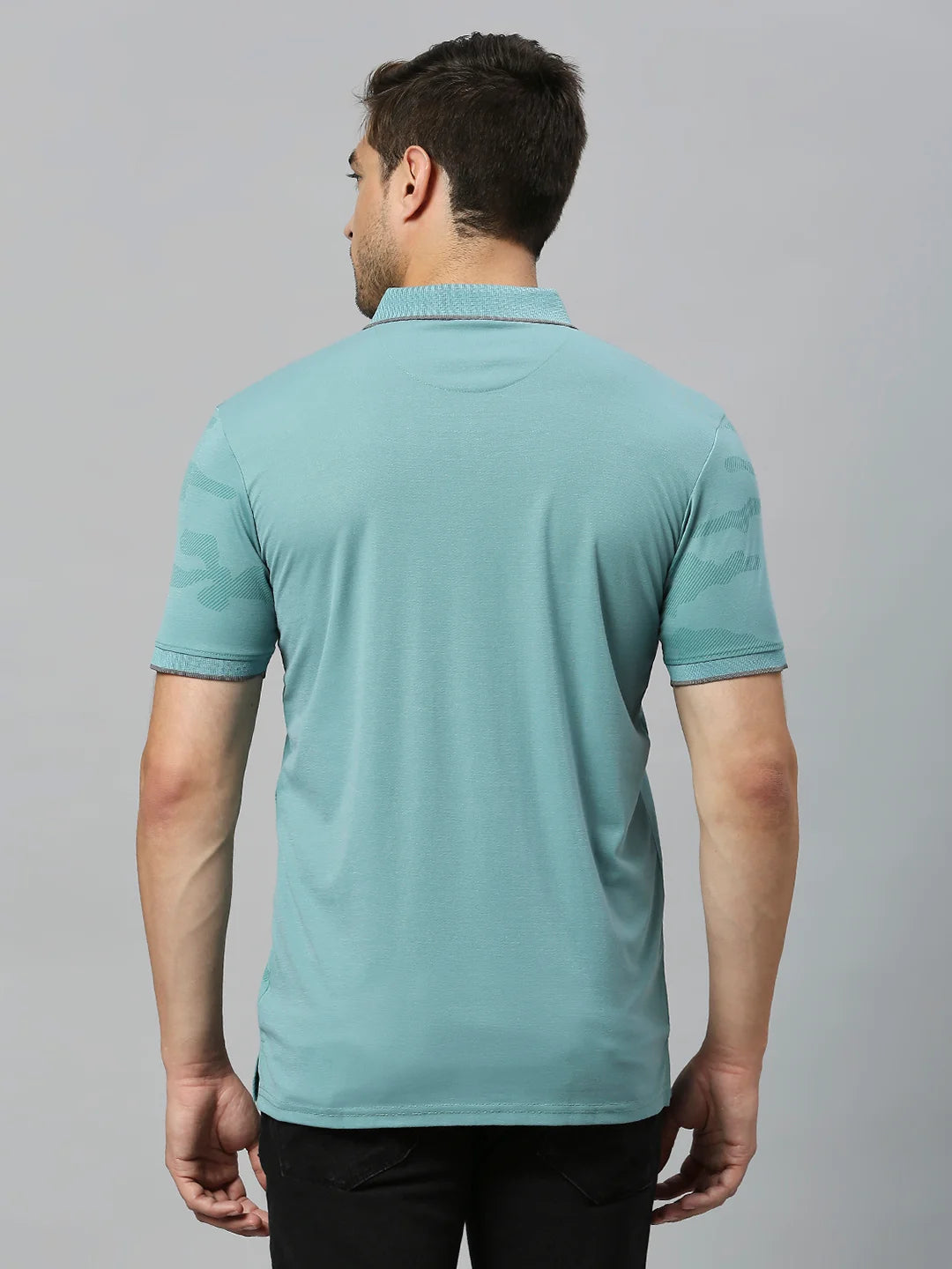 Sea Green Regular Fit H/S T-Shirt