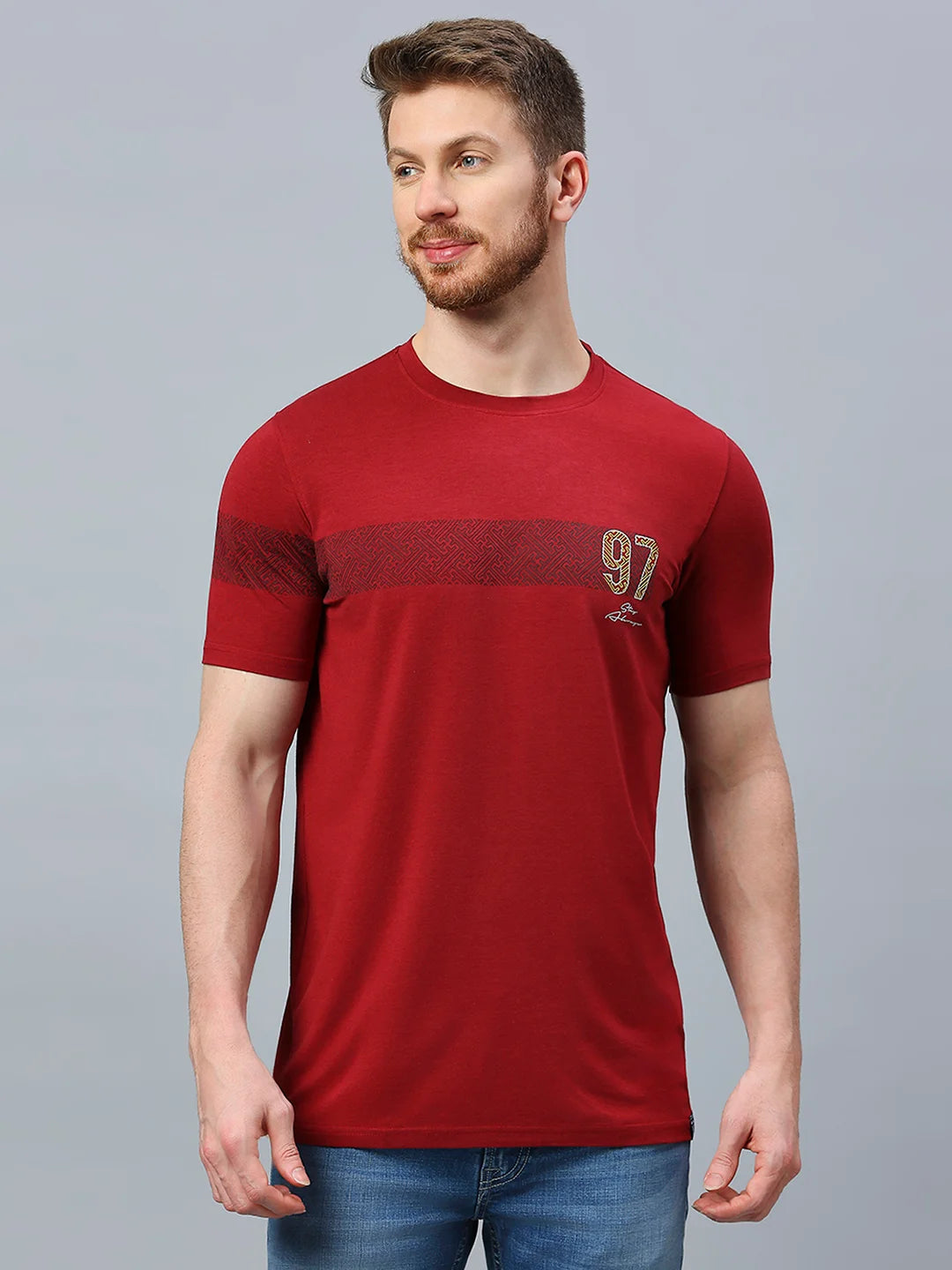 Brick Red Regular Fit H/S T-SHIRT