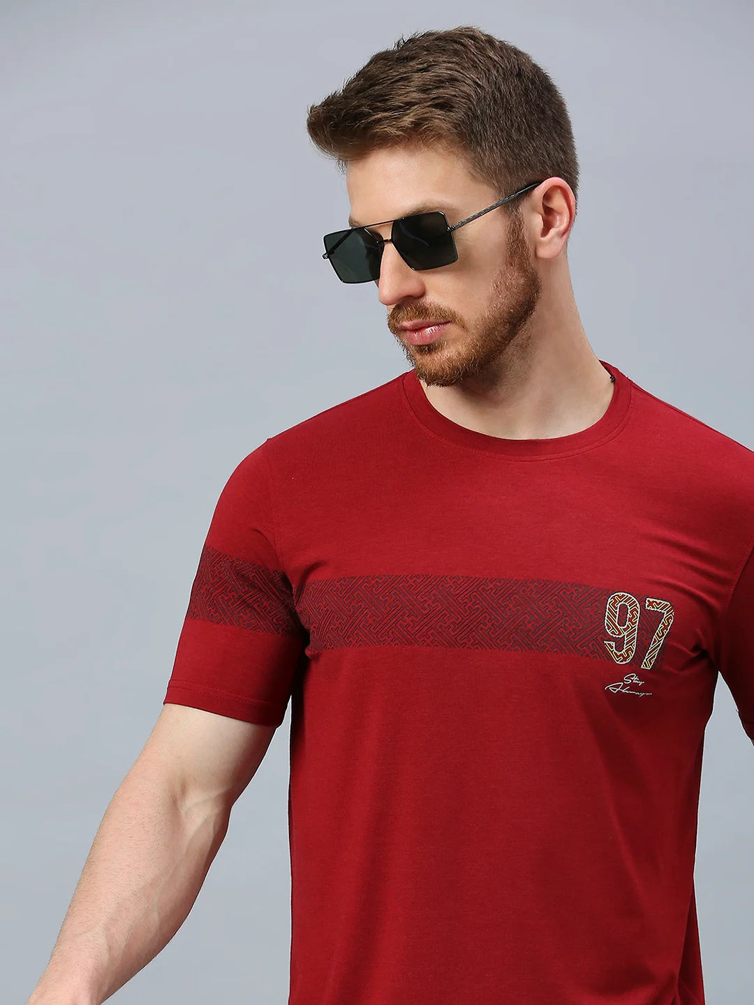 Brick Red Regular Fit H/S T-SHIRT