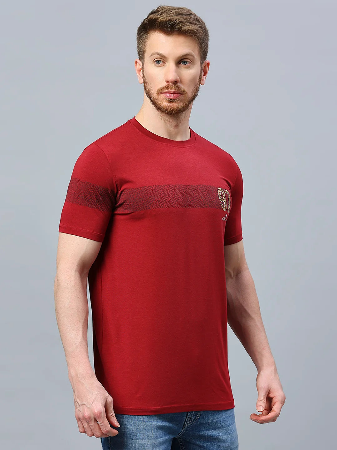 Brick Red Regular Fit H/S T-SHIRT