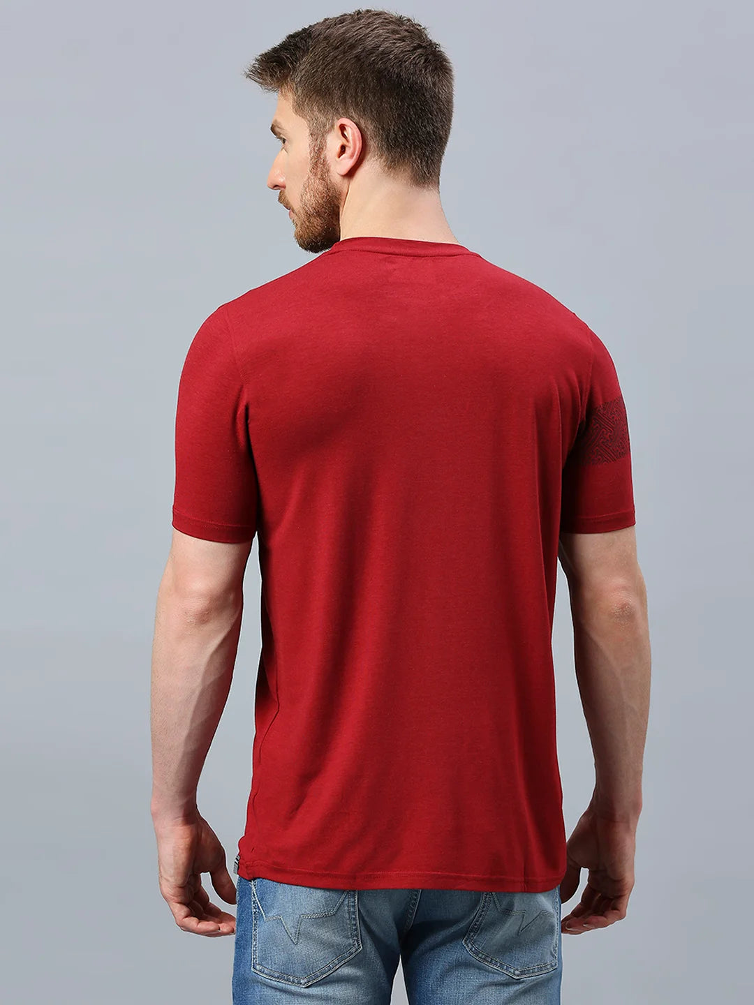 Brick Red Regular Fit H/S T-SHIRT