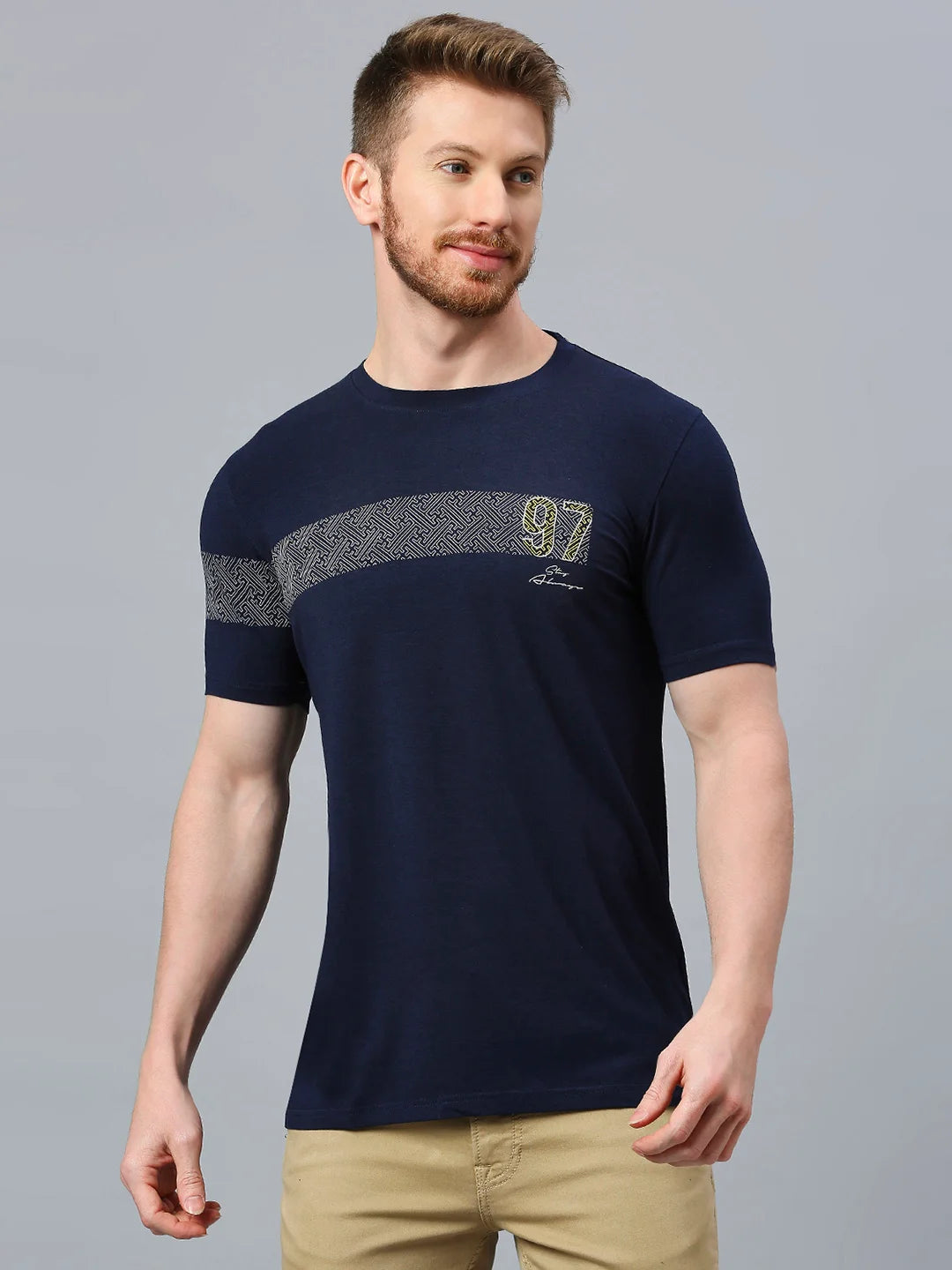 Navy Regular Fit H/S T-SHIRT