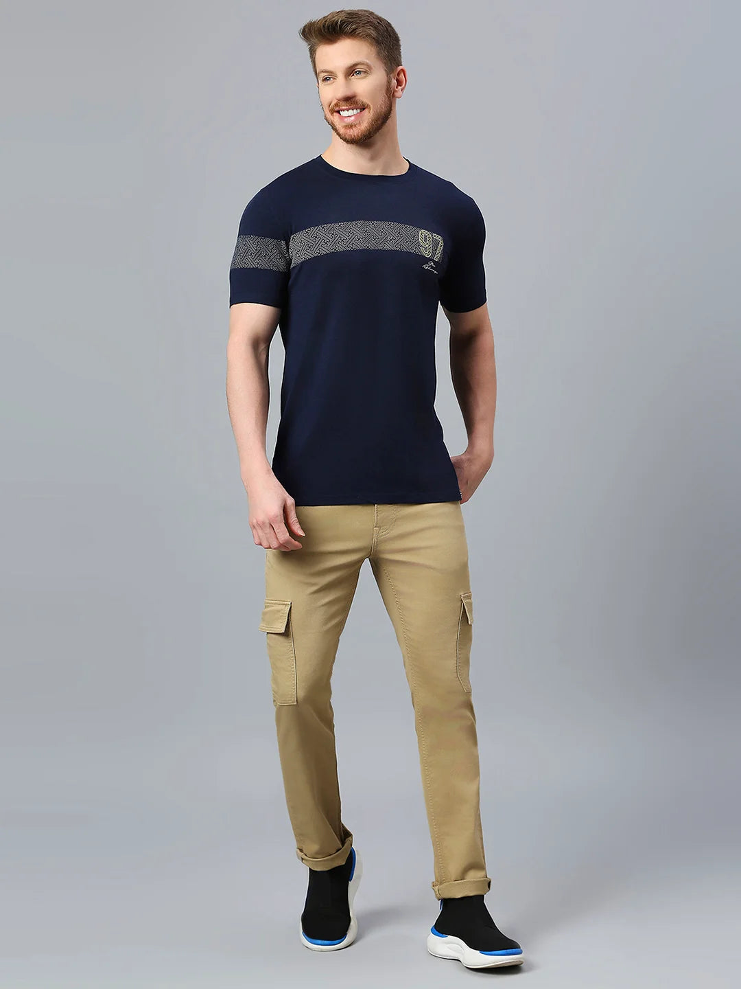 Navy Regular Fit H/S T-SHIRT