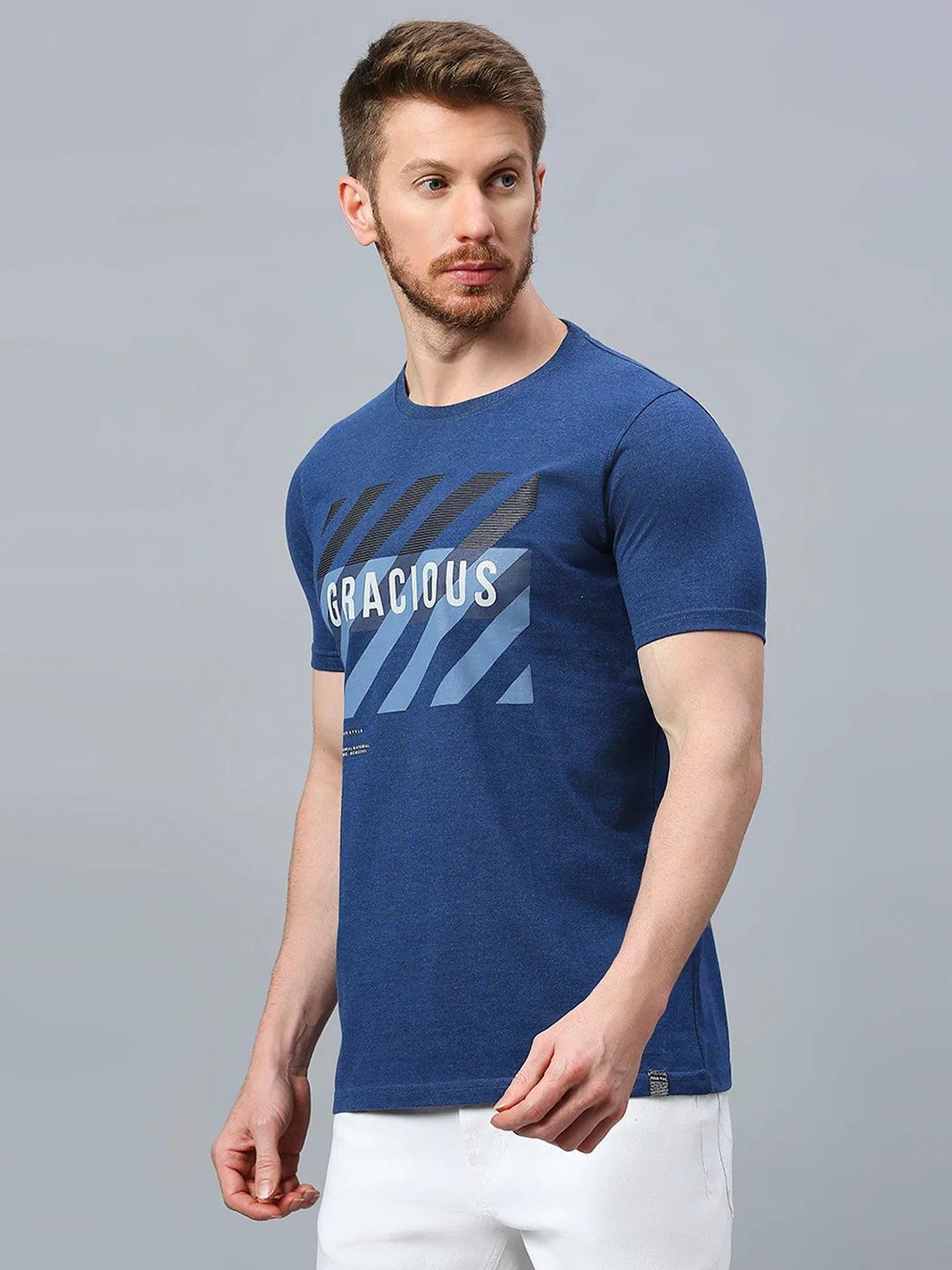 Navy Printed T-Shirt