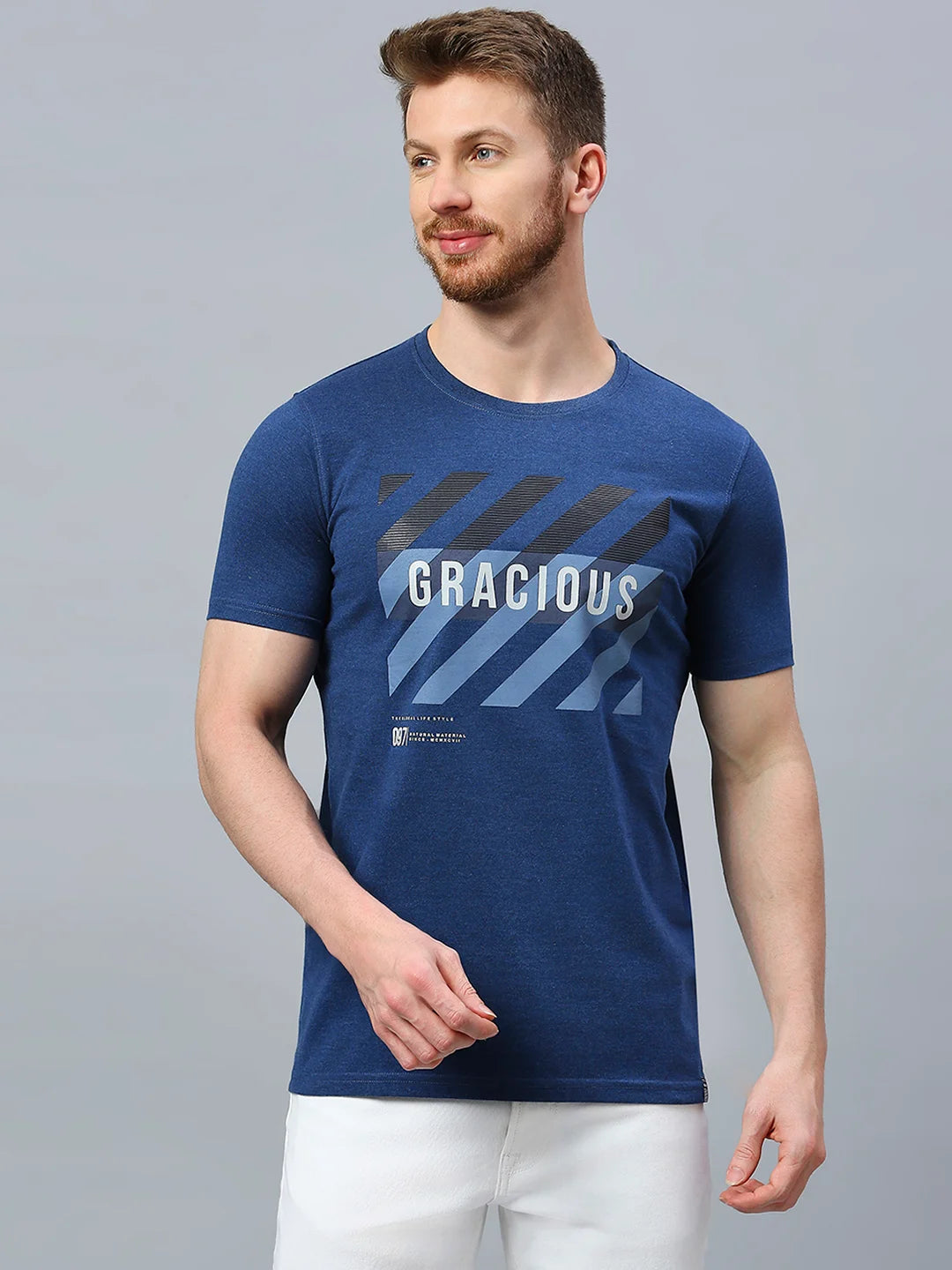 Navy Regular Fit H/S T-SHIRT