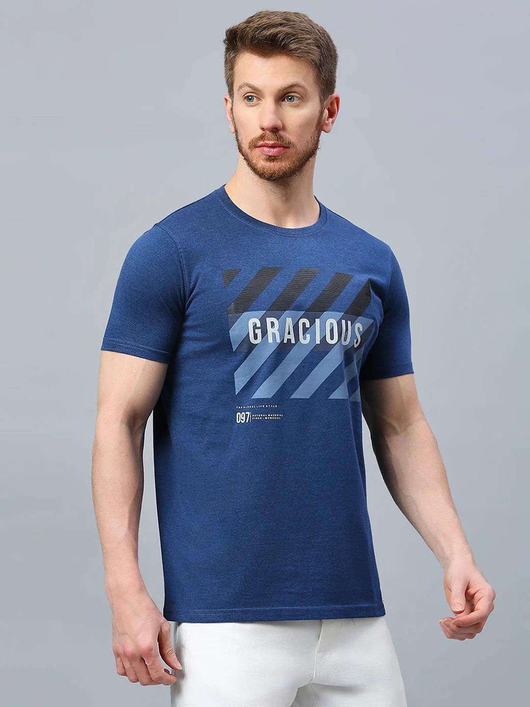 Navy Printed T-Shirt