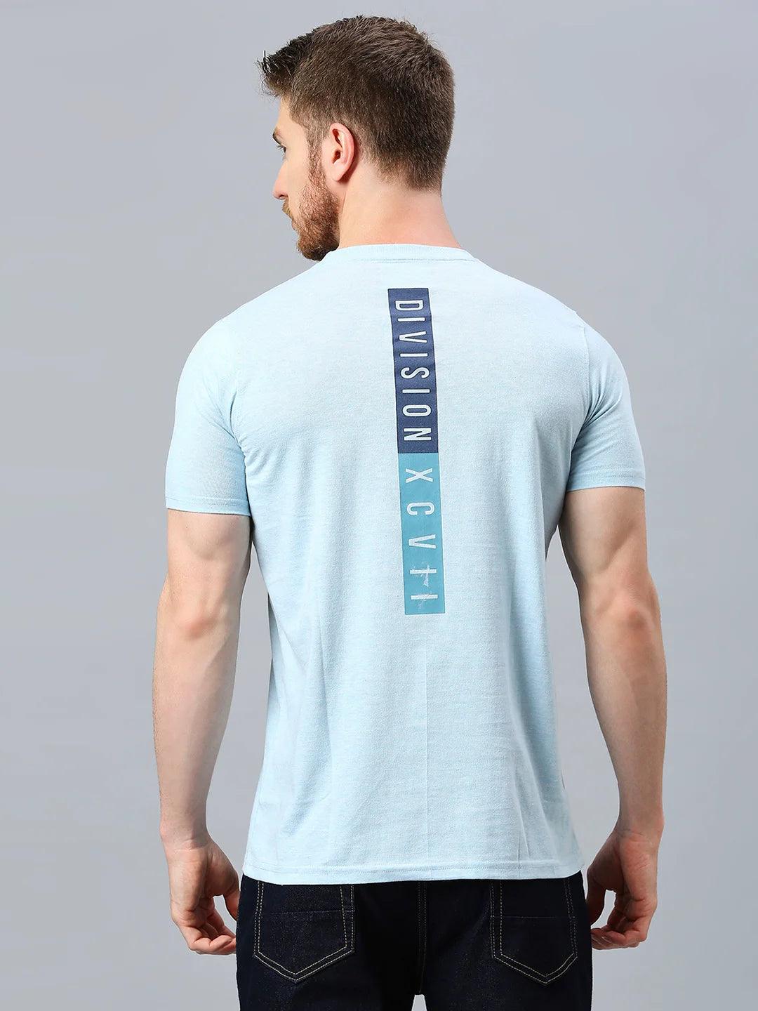 Sky Blue Printed T-Shirt