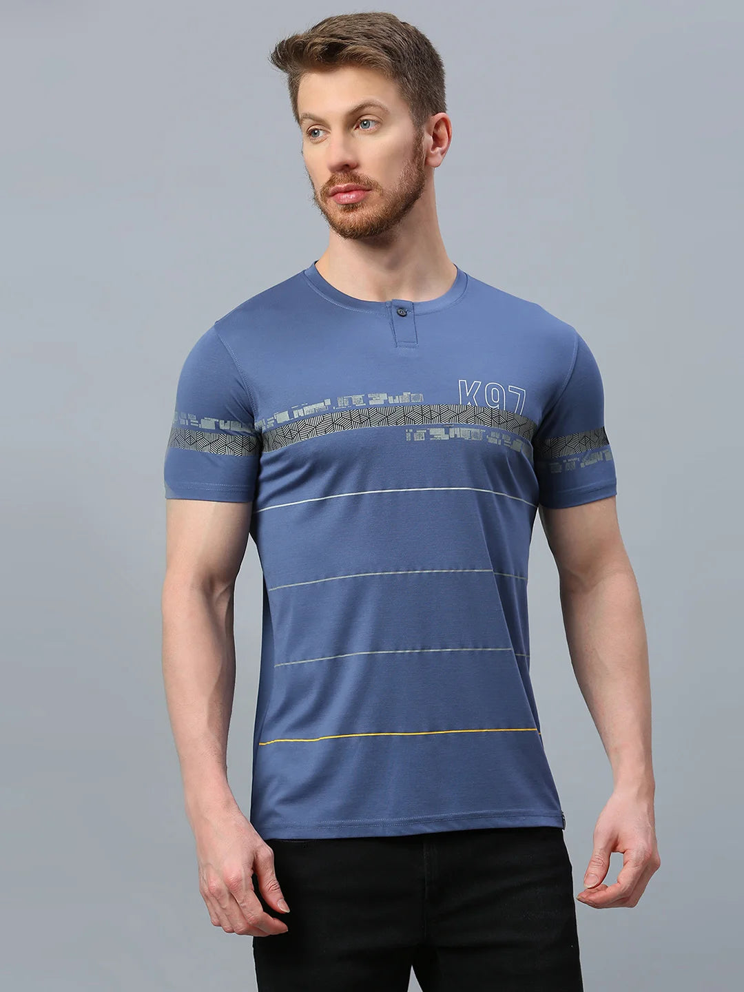 T Blue Regular Fit H/S T-SHIRT