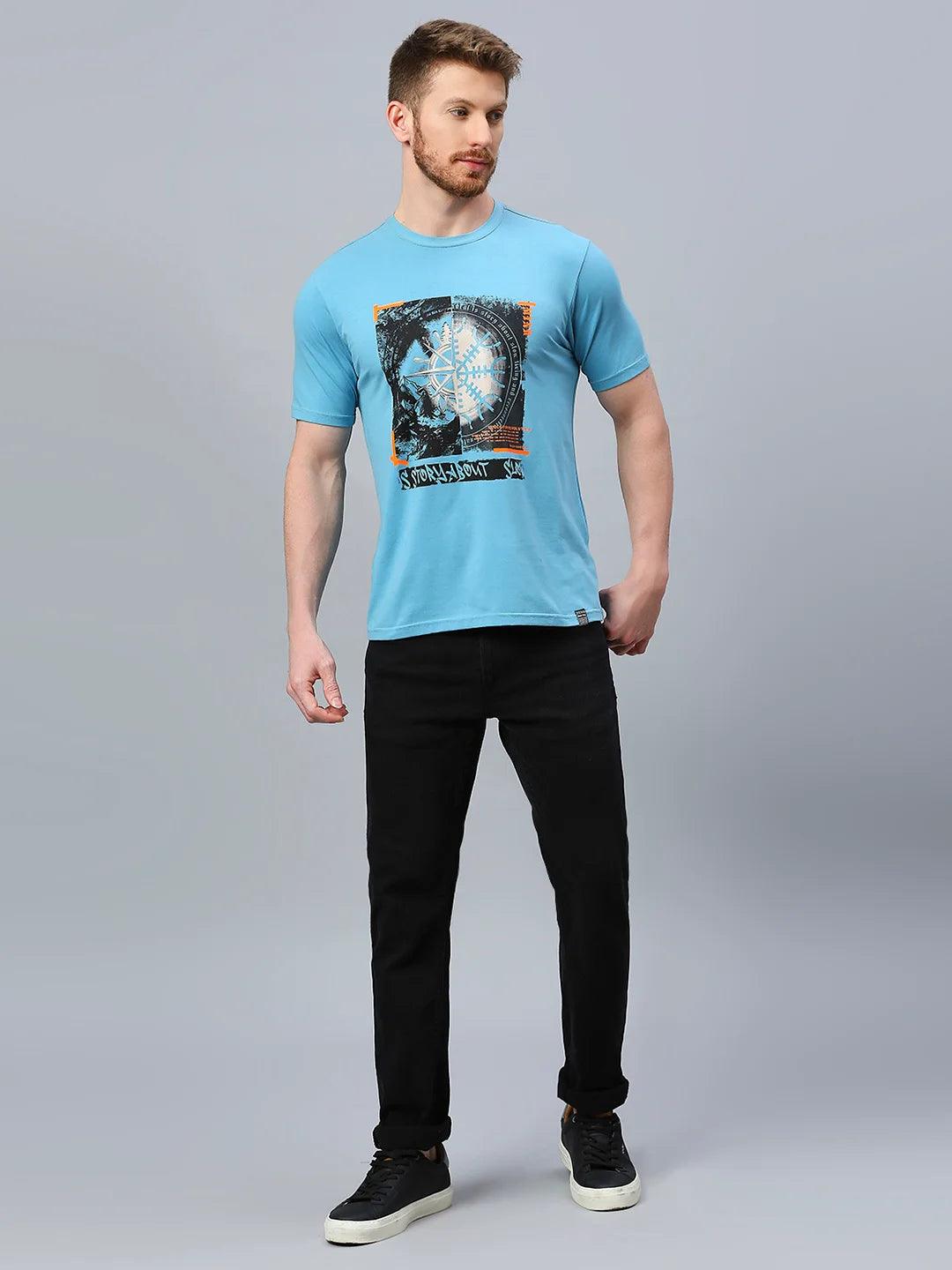 Blue Regular Fit H/S T-SHIRT