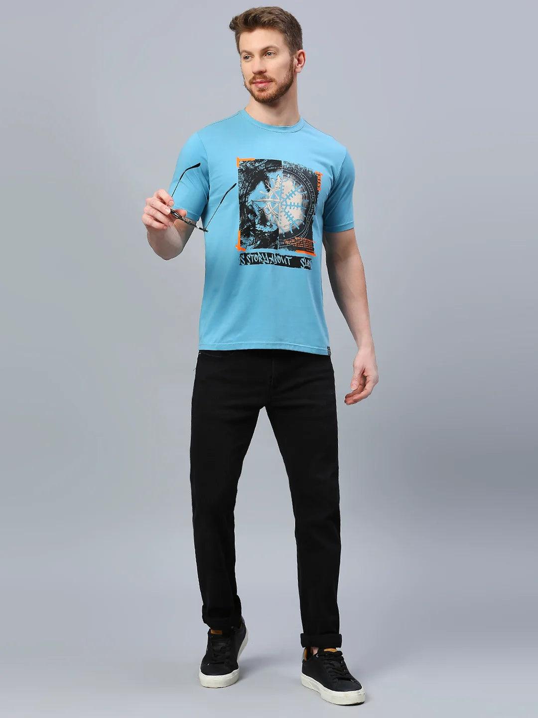 Blue Regular Fit H/S T-SHIRT