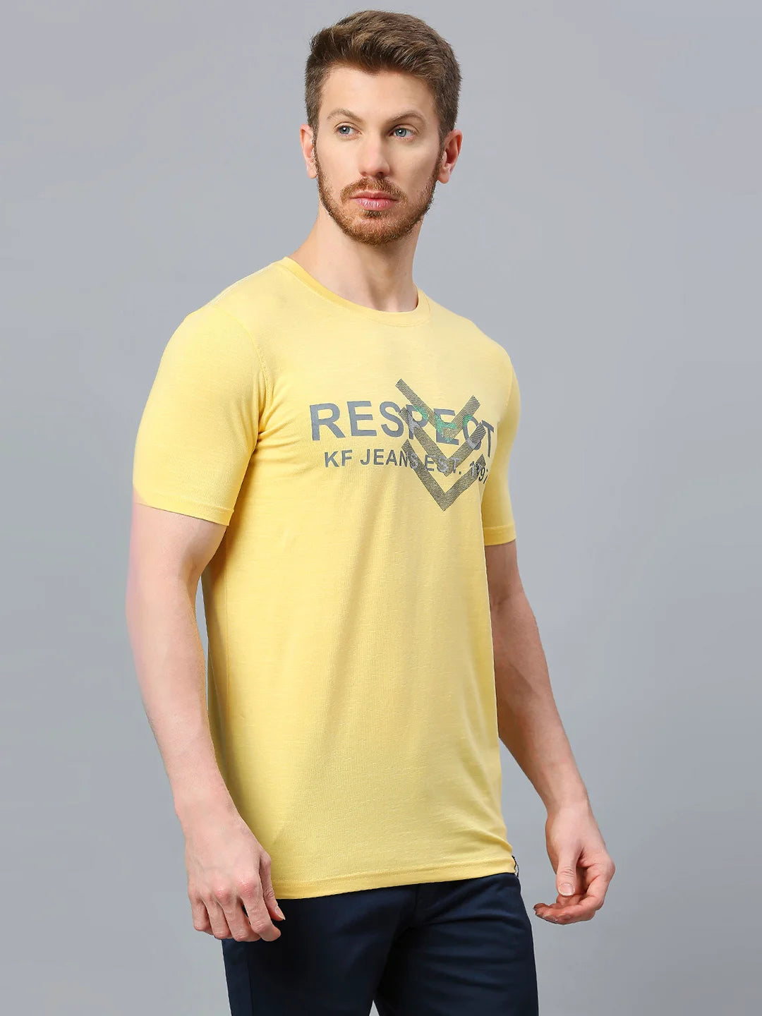 Yellow Regular Fit H/S T-SHIRT