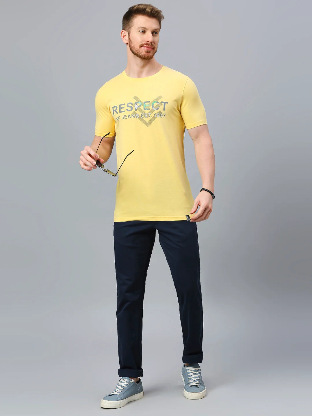 Yellow Regular Fit H/S T-SHIRT