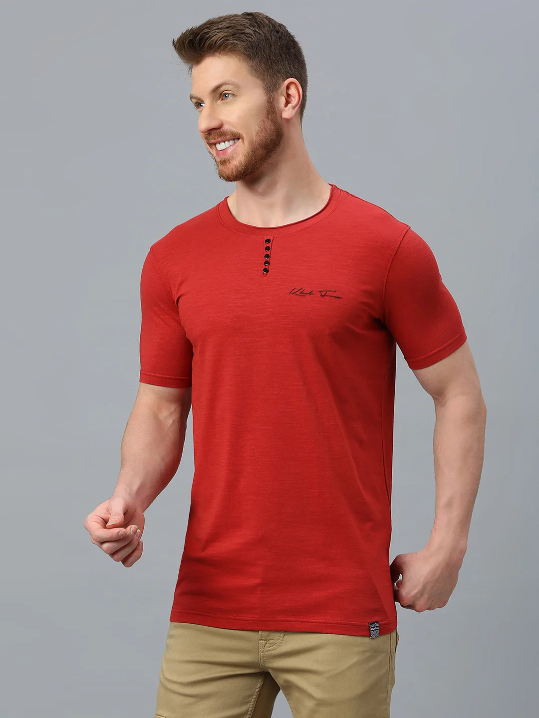 Brick Red Regular Fit H/S T-SHIRT