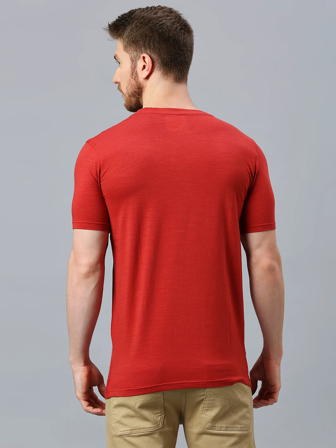 Brick Red Regular Fit H/S T-SHIRT