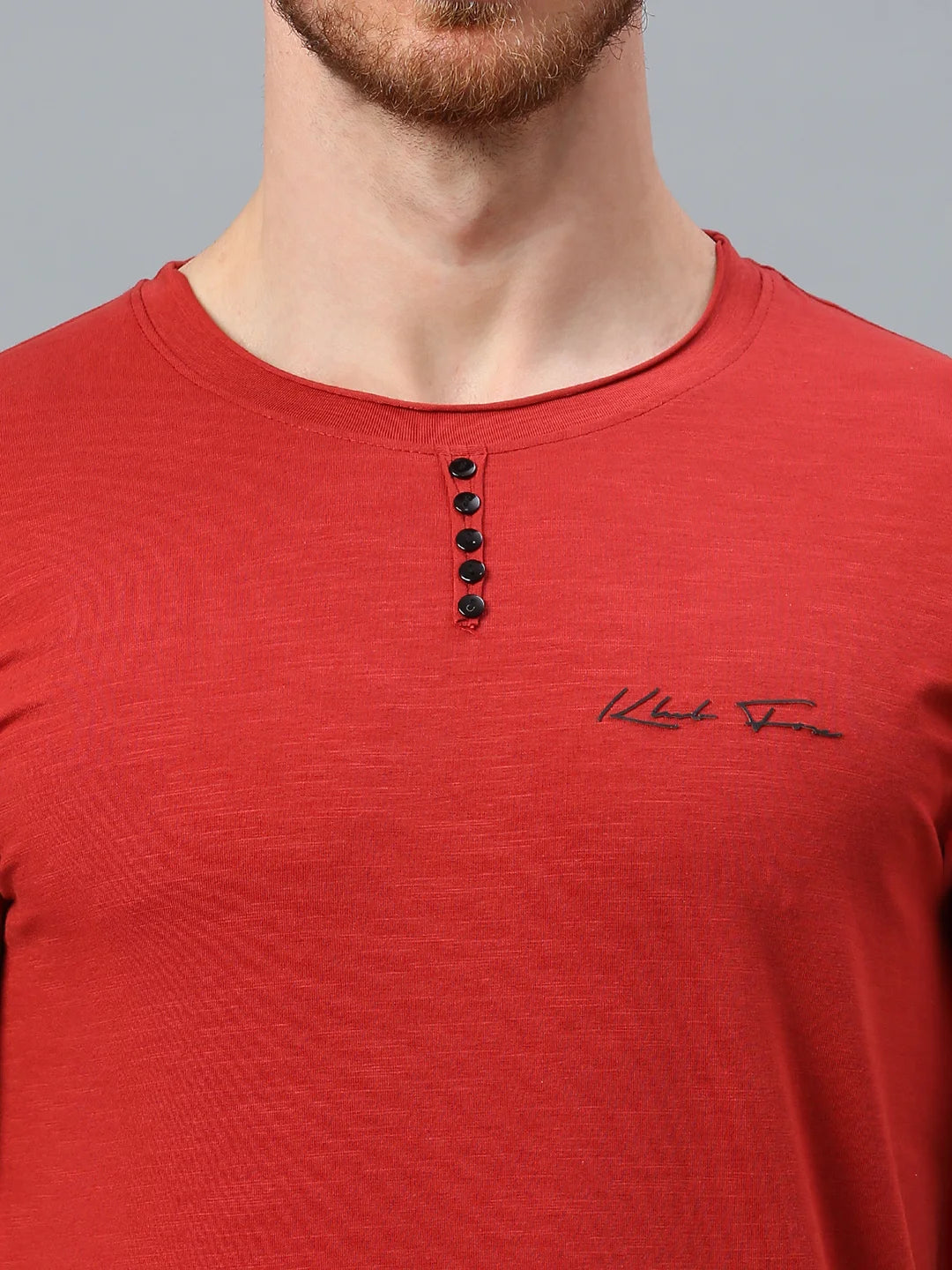 Brick Red Regular Fit H/S T-SHIRT