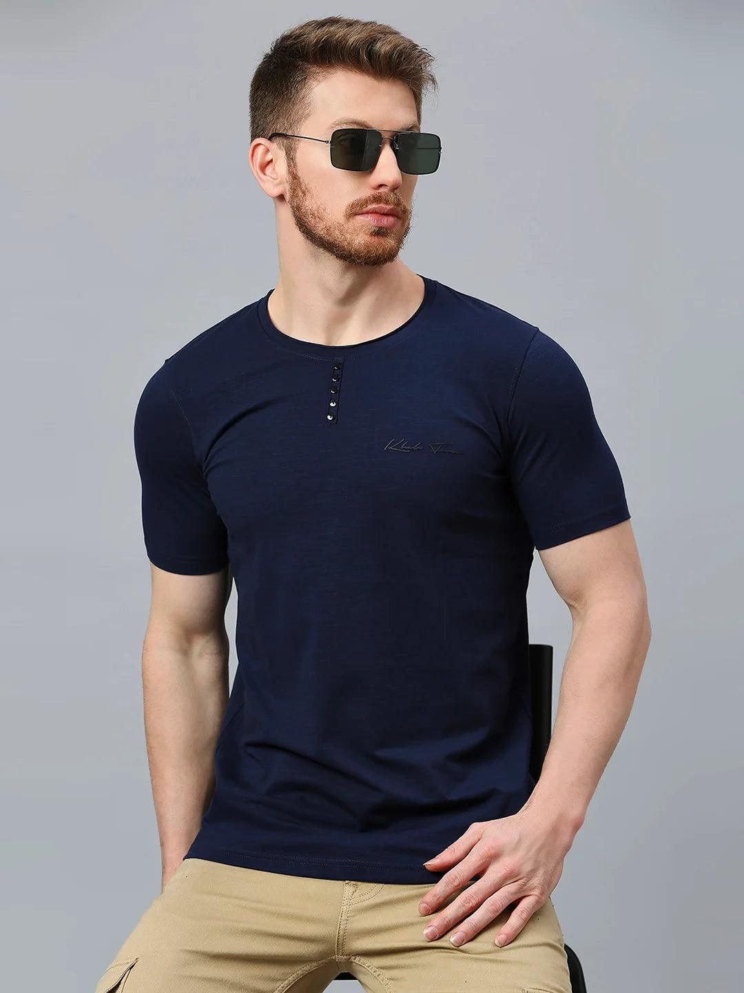 Minimal X Navy T-Shirt
