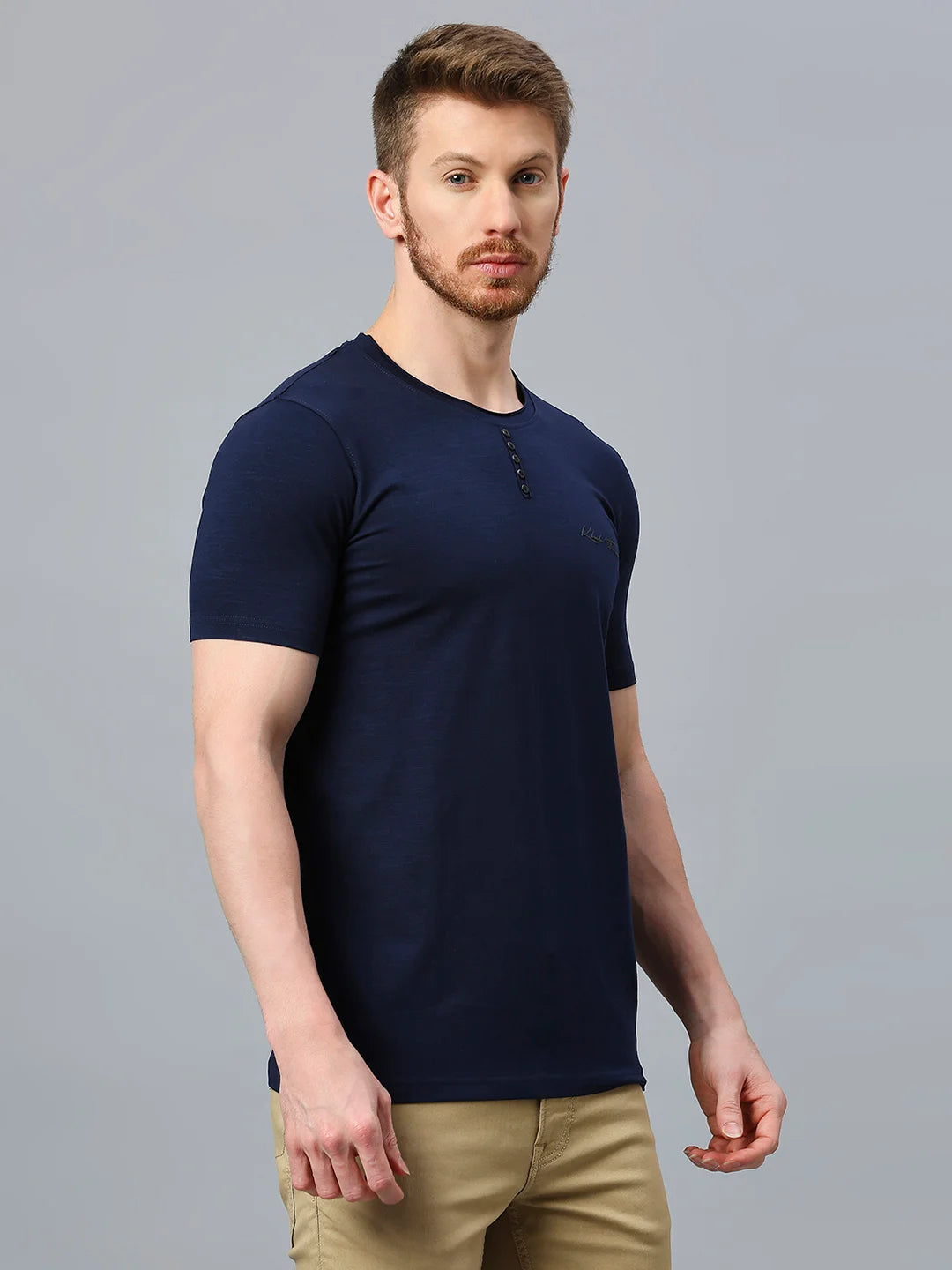 Navy Regular Fit H/S T-SHIRT