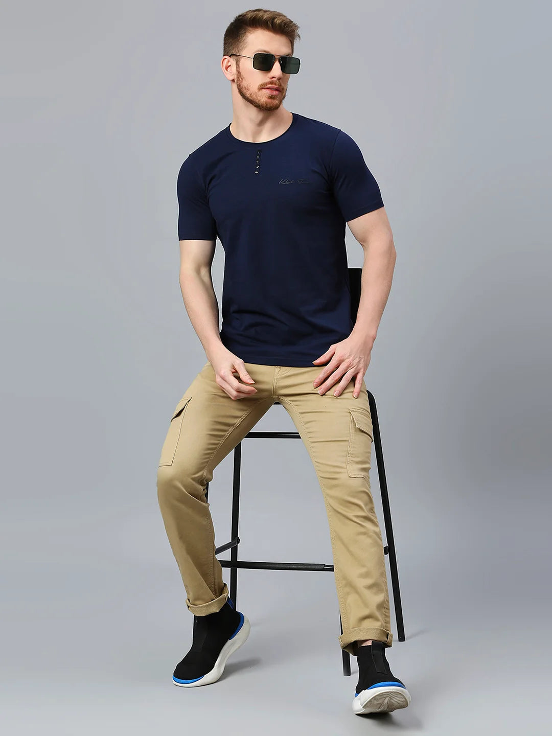 Navy Regular Fit H/S T-SHIRT