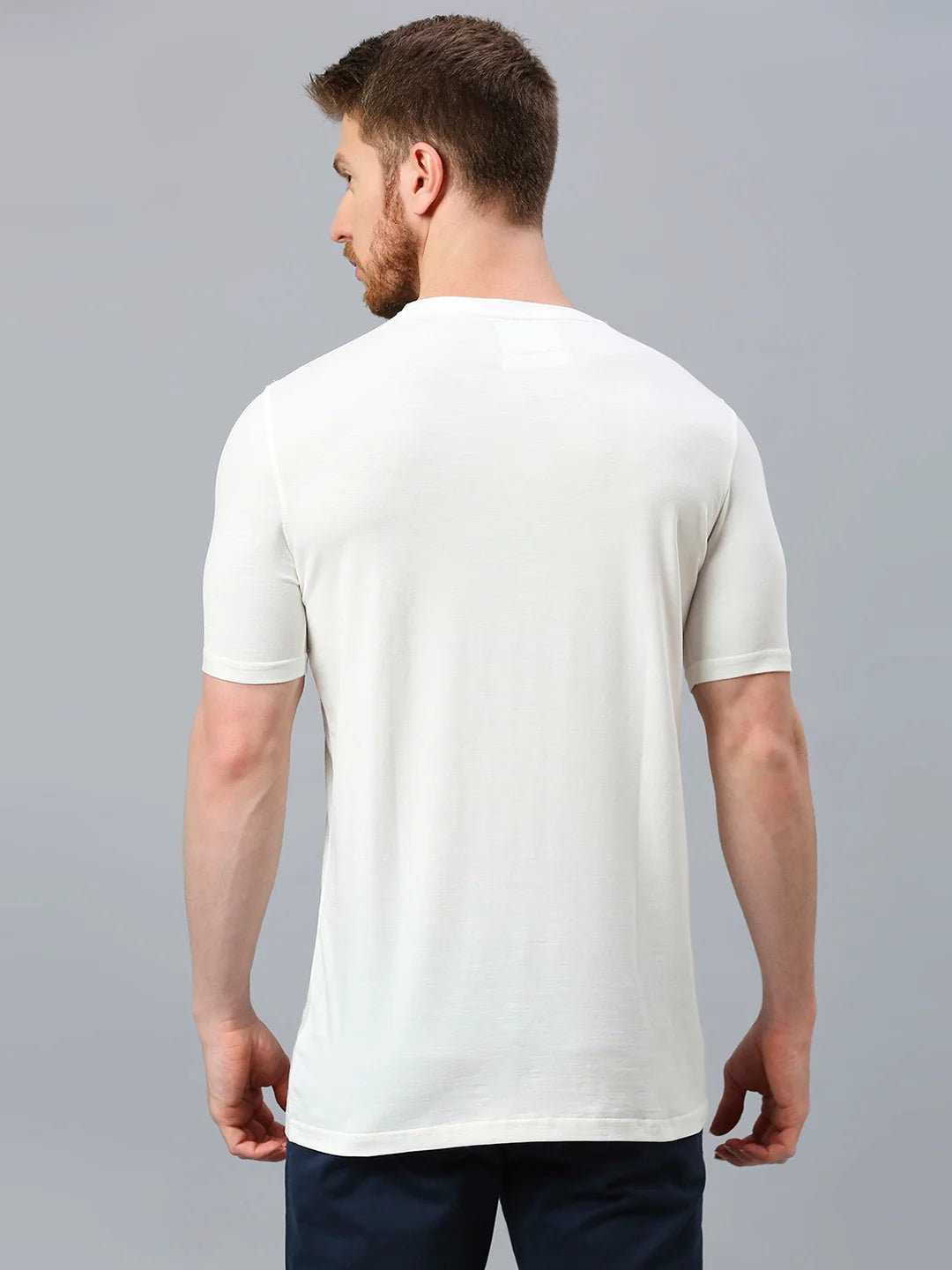 White Regular Fit H/S T-SHIRT