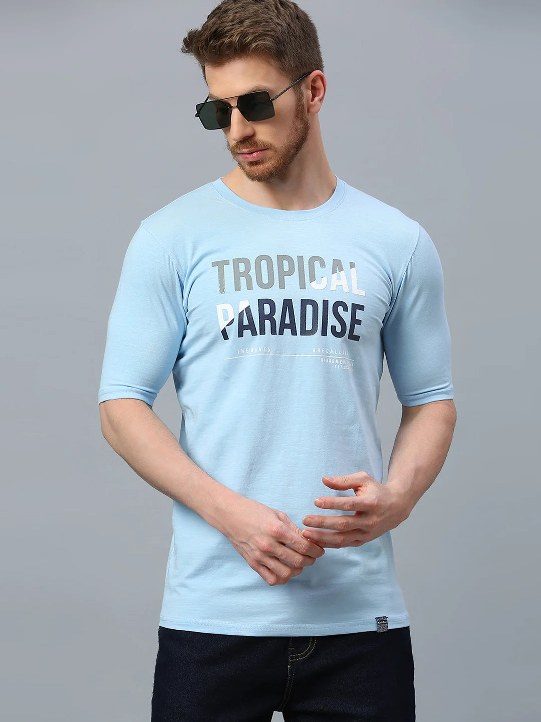 Sky Blue Regular Fit H/S T-SHIRT