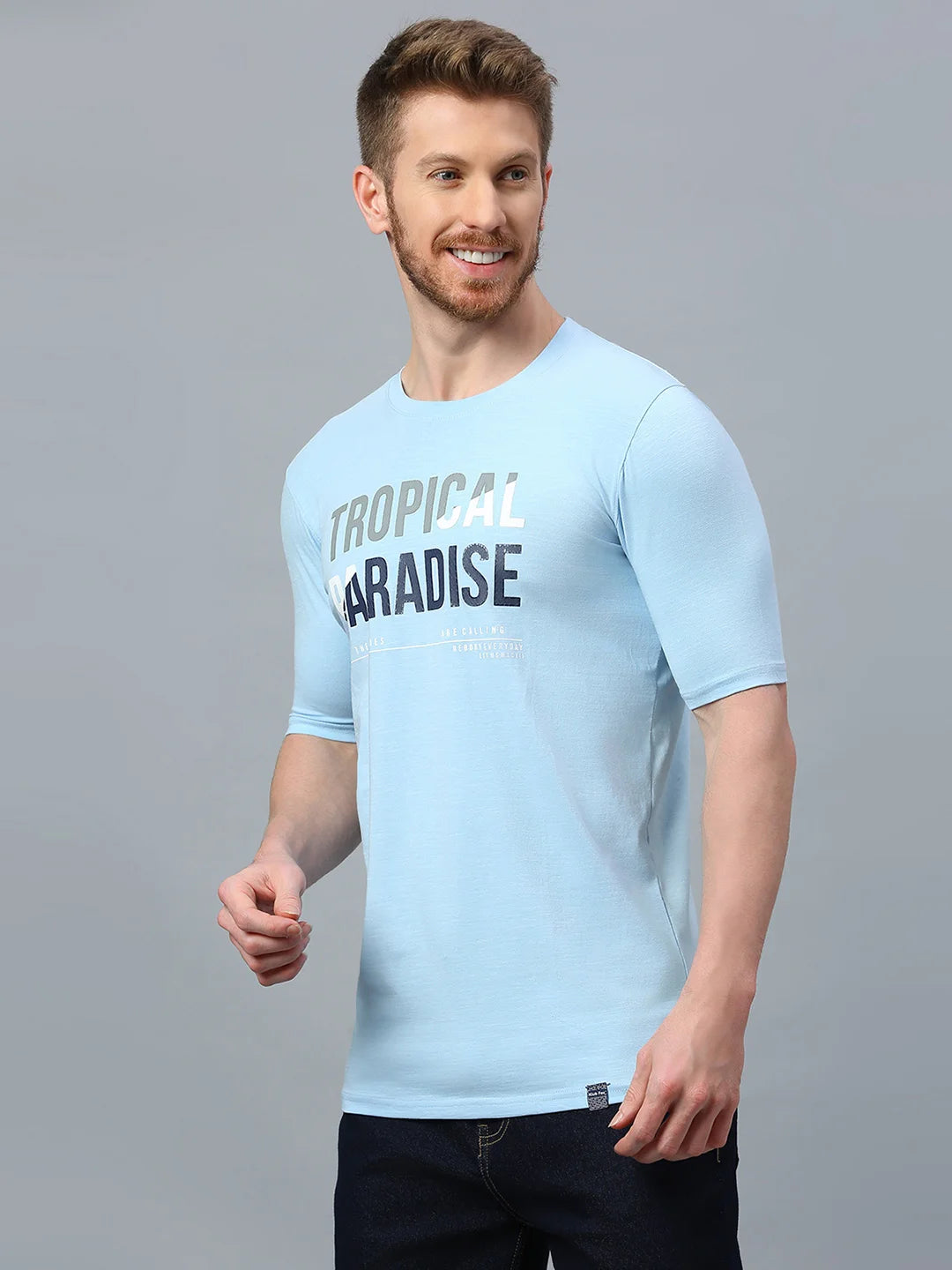 Sky Blue Regular Fit H/S T-SHIRT