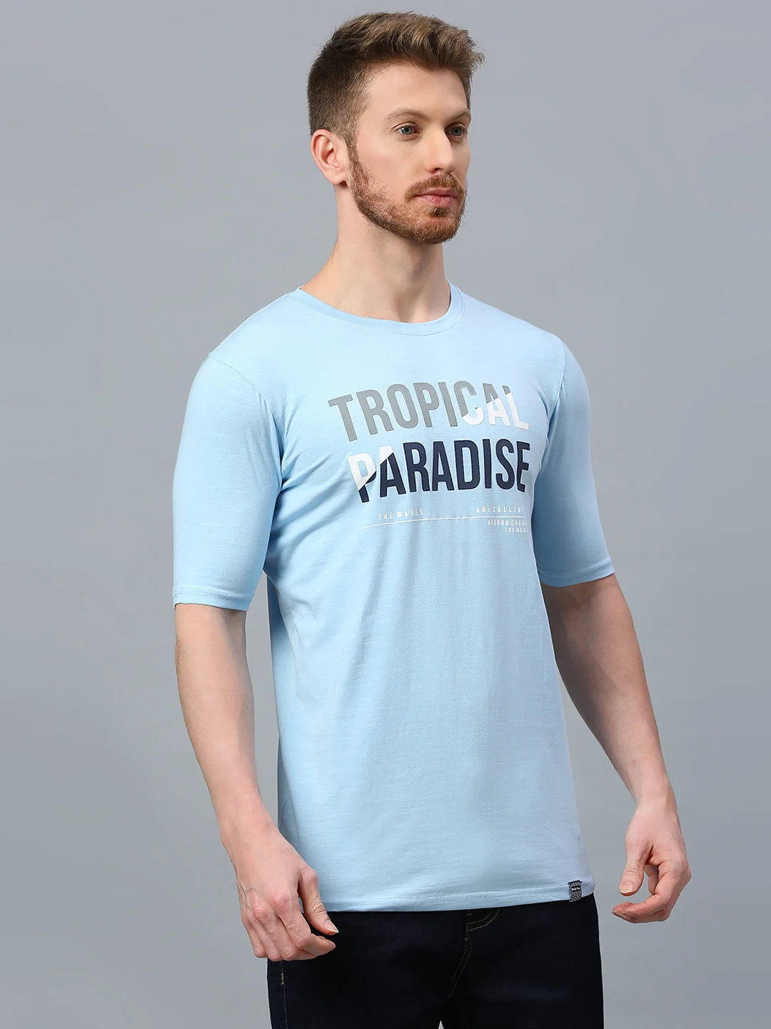 Sky Blue Regular Fit H/S T-SHIRT