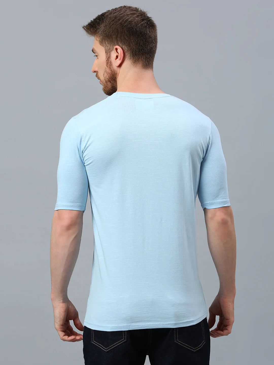 Sky Blue Regular Fit H/S T-SHIRT