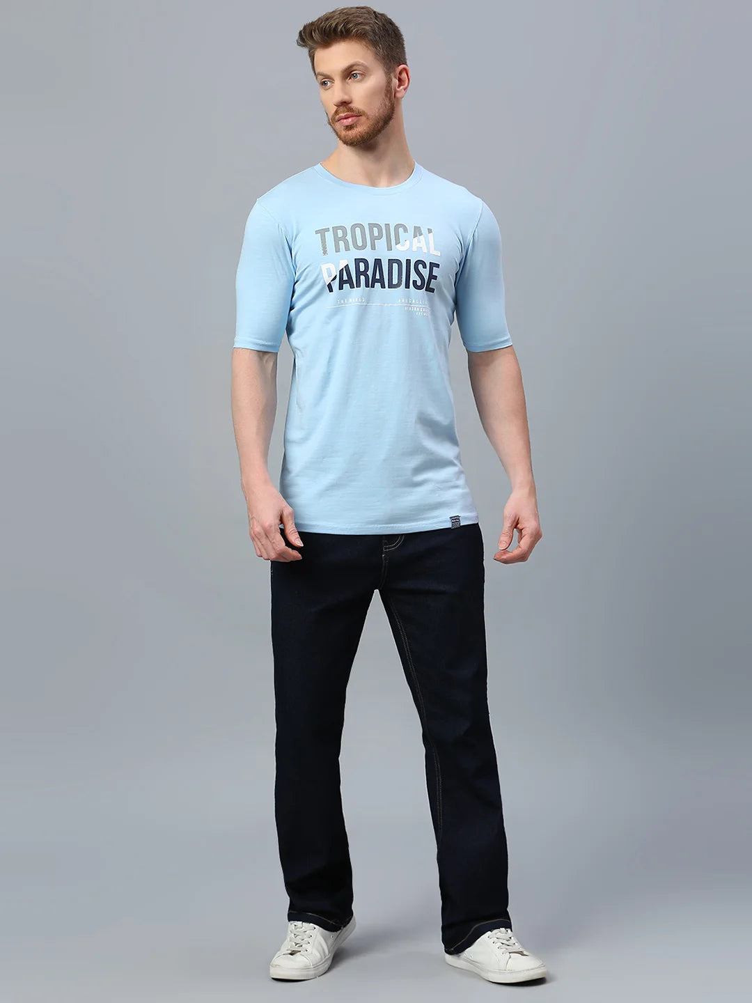 Sky Blue Regular Fit H/S T-SHIRT