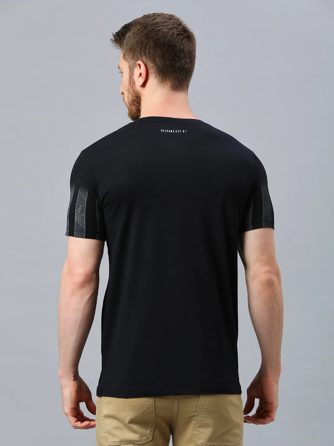 Black Regular Fit H/S T-SHIRT