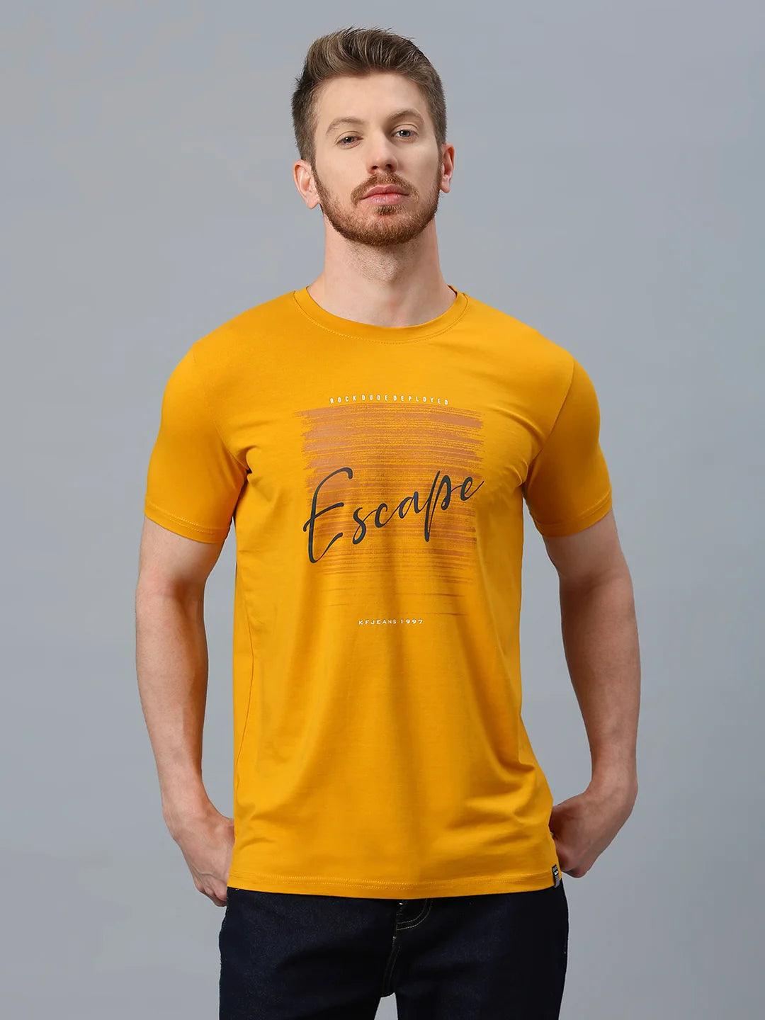 Mustard Printed T-Shirt