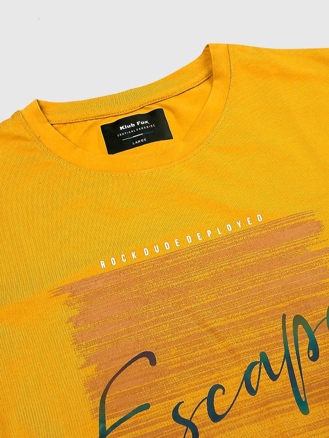 Mustard Printed T-Shirt