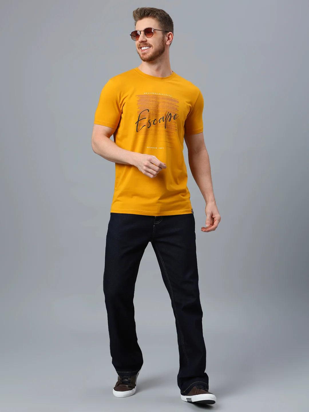 Mustard Printed T-Shirt