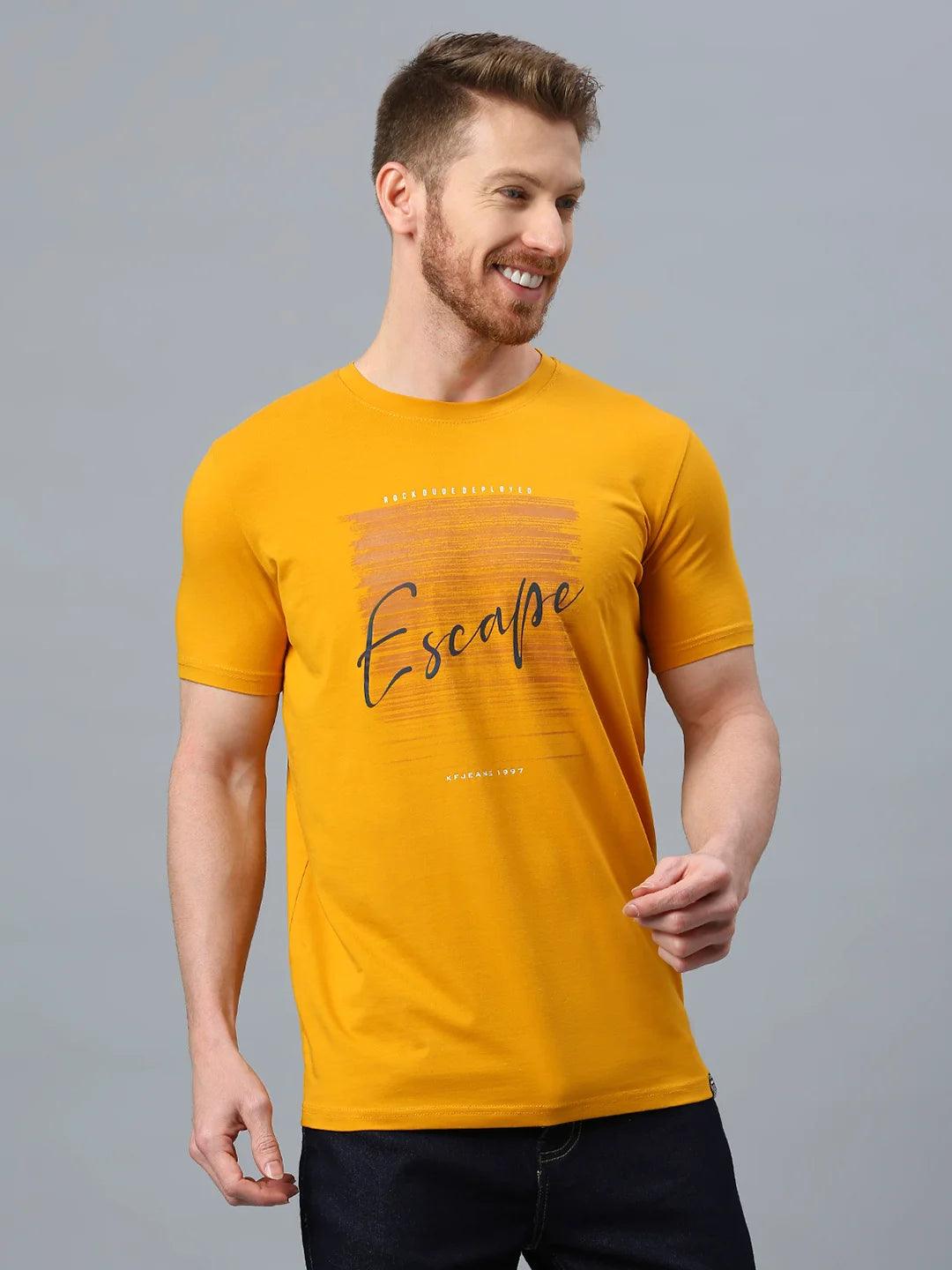 Mustard Printed T-Shirt