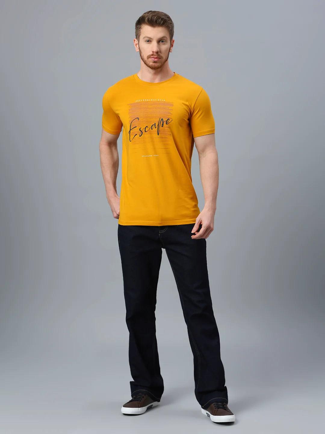 Mustard Printed T-Shirt