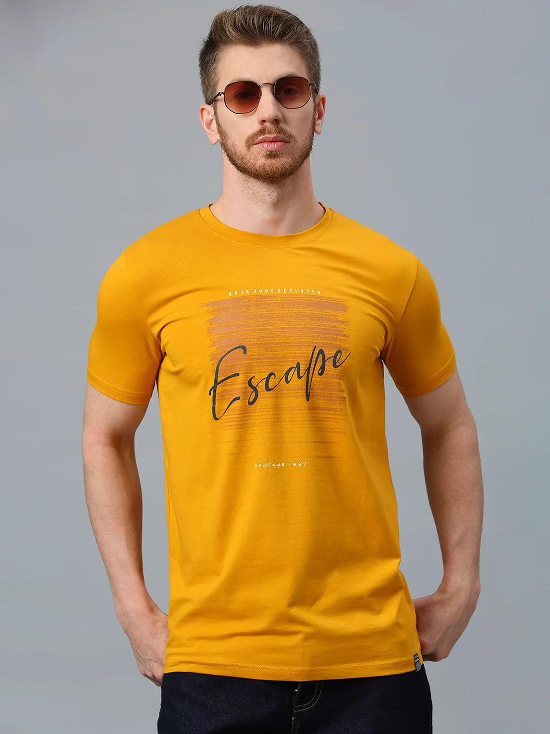 Mustard Printed T-Shirt
