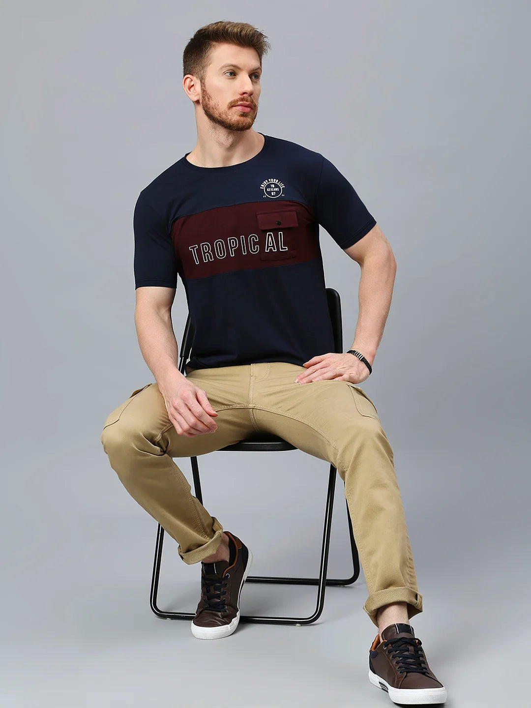 Navy Regular Fit H/S T-SHIRT