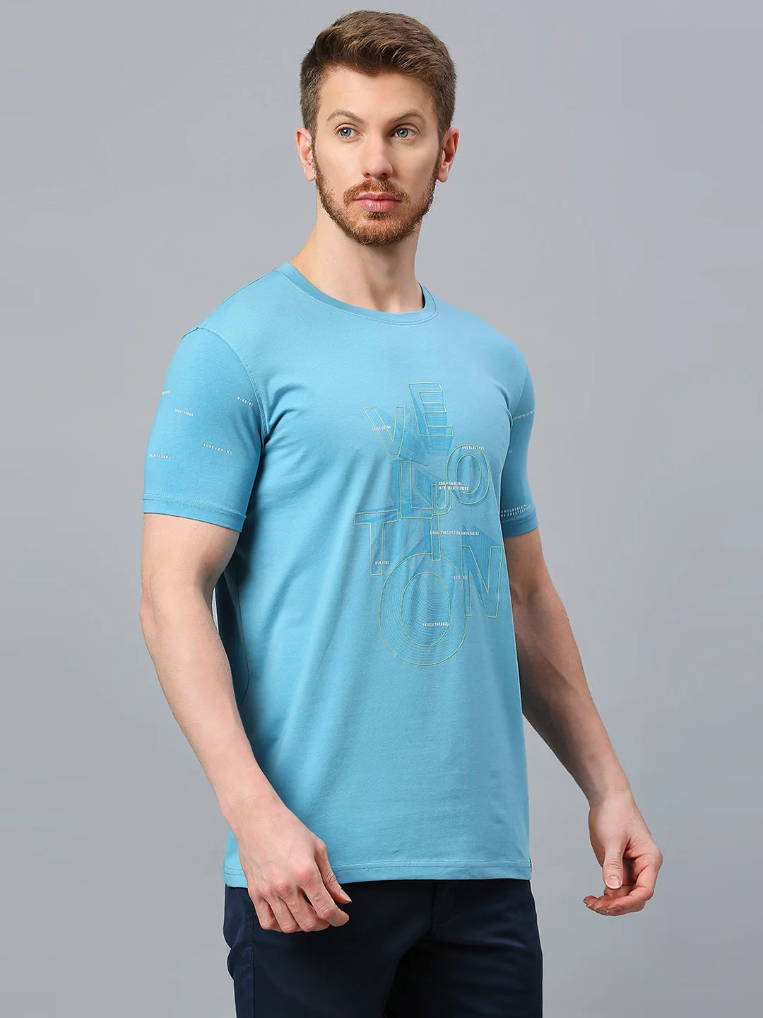 Blue Regular Fit H/S T-SHIRT