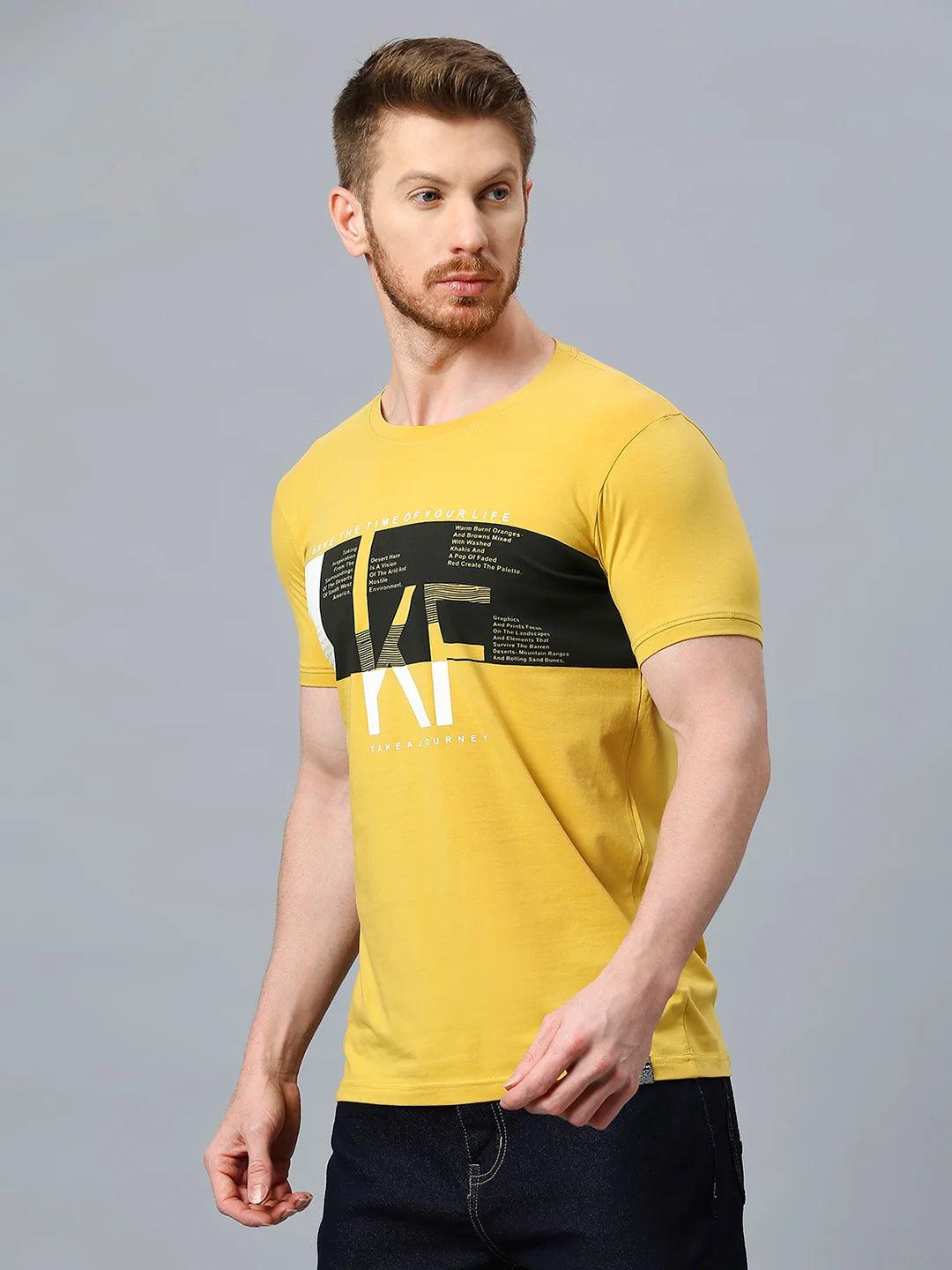 Yellow Printed T-Shirt