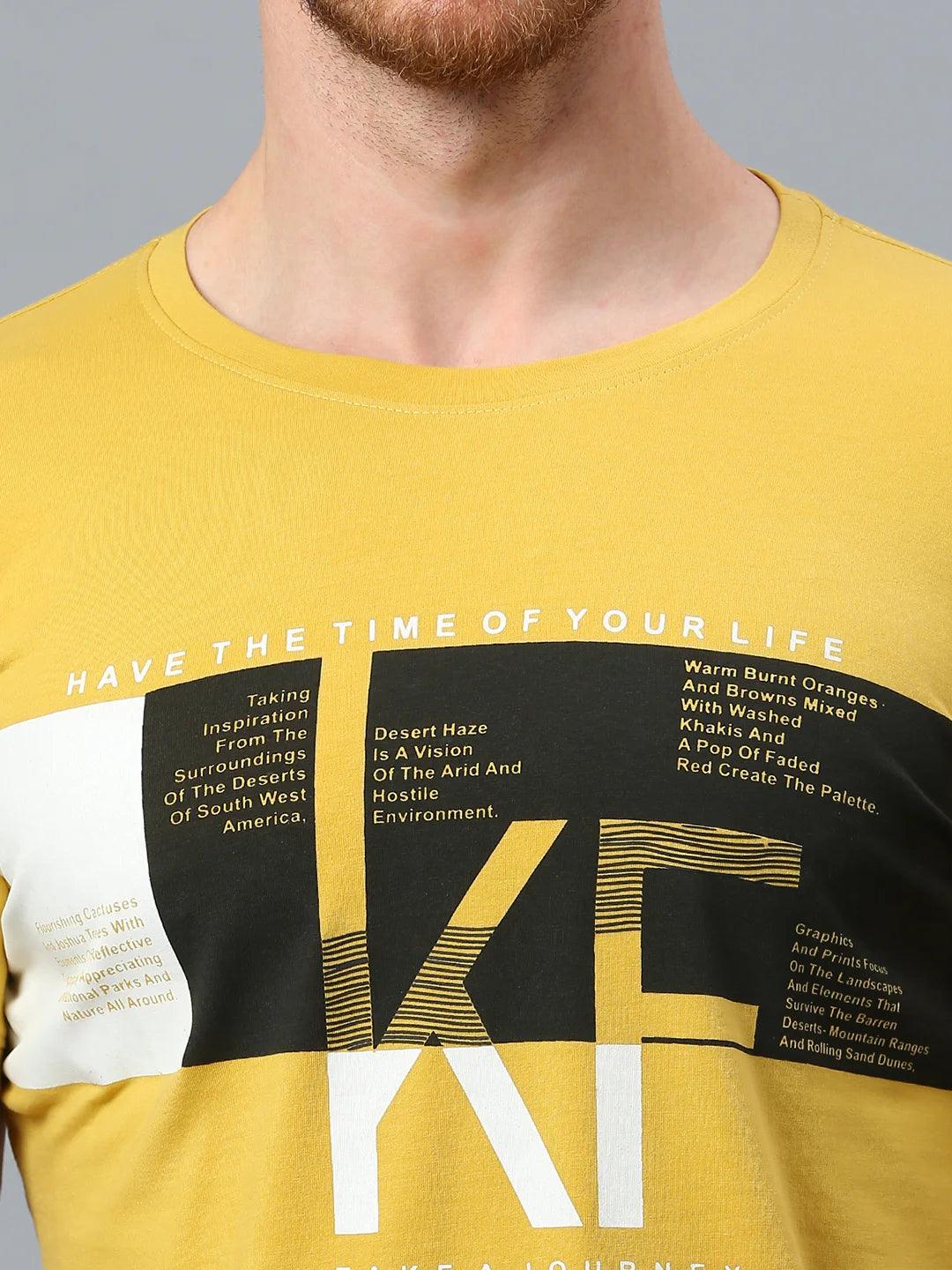 Yellow Printed T-Shirt