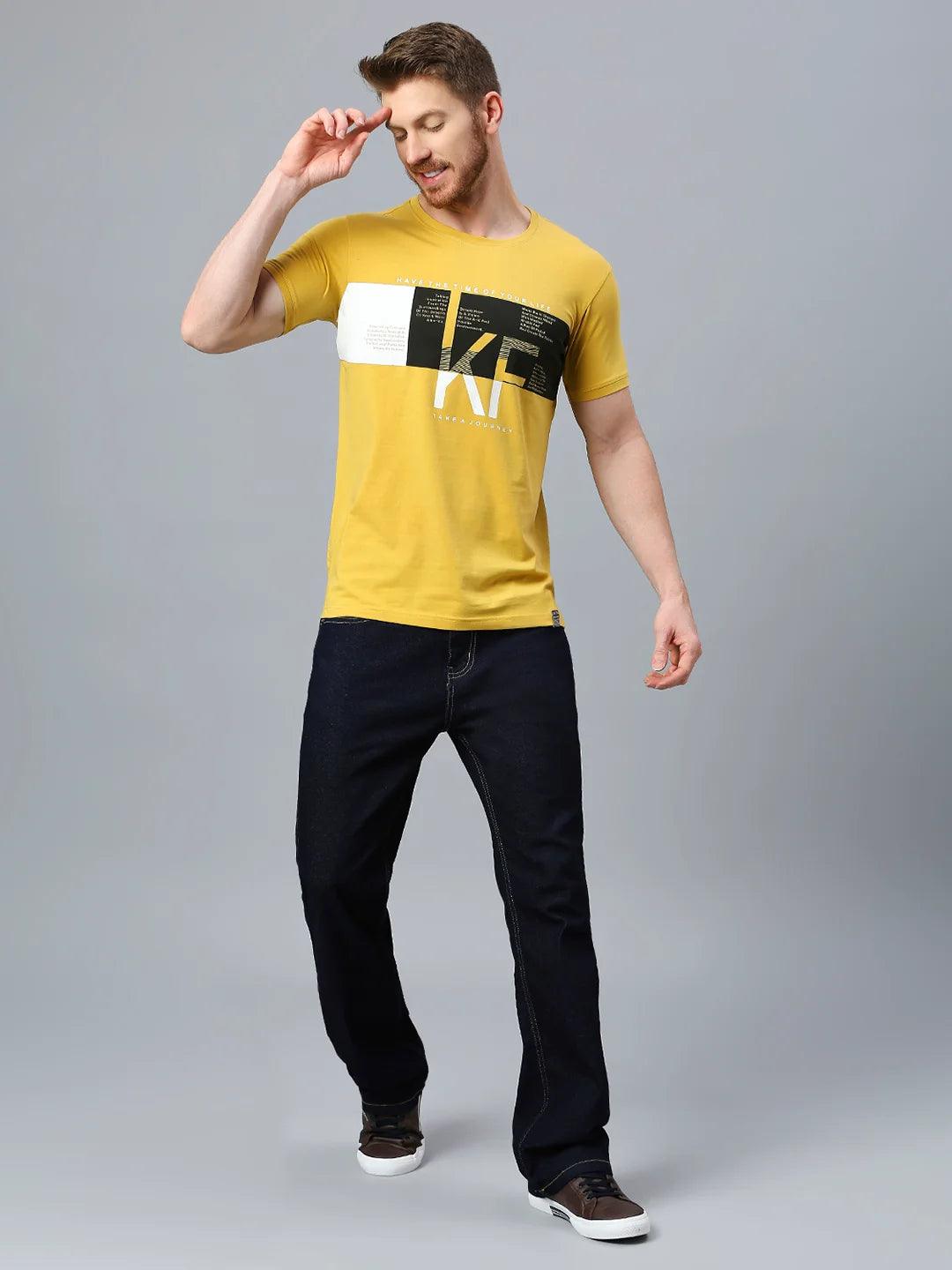 Yellow Printed T-Shirt