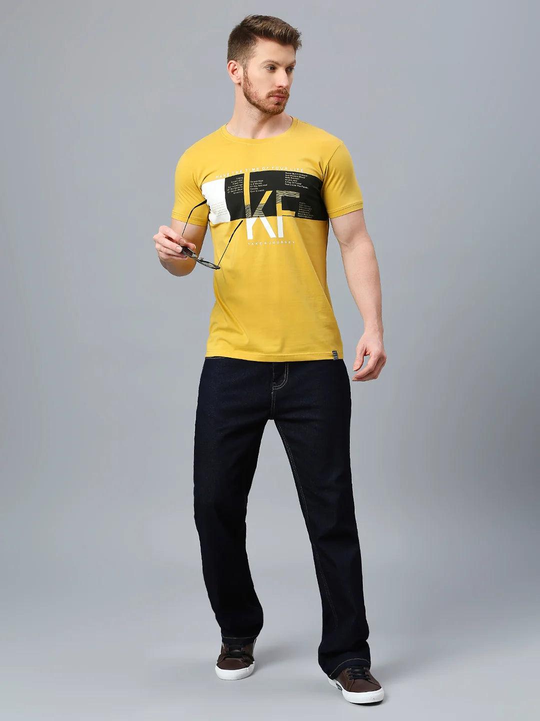 Yellow Printed T-Shirt